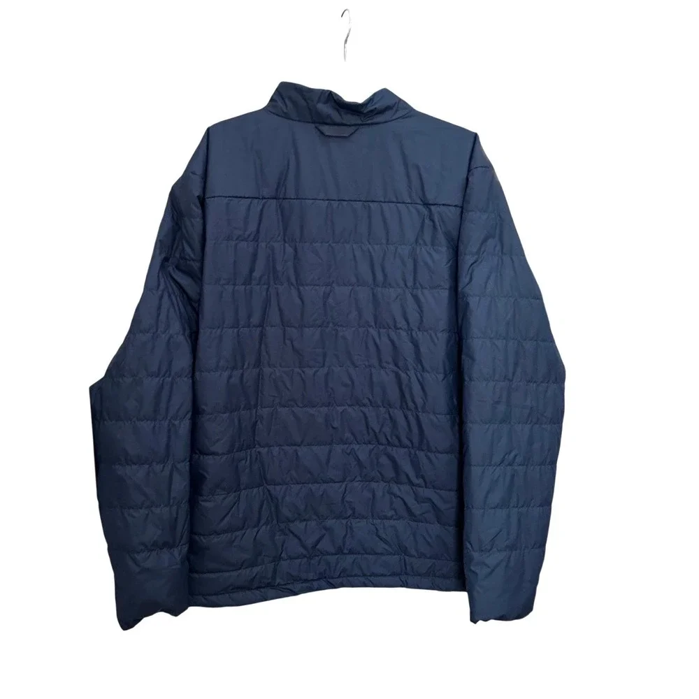 The North Face Bombay Mens Navy Blue Quilted Full Zip Puffer Jacket Mock Neck XL